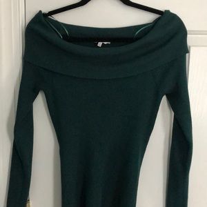 Deep Green off the shoulder sweater